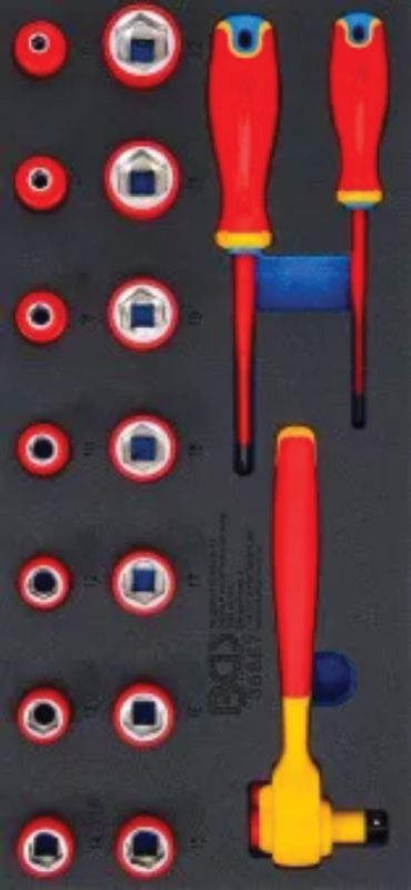 VDE-Steckschlüssel- und Schraubendreher-Satz 3/8" 17-tlg.